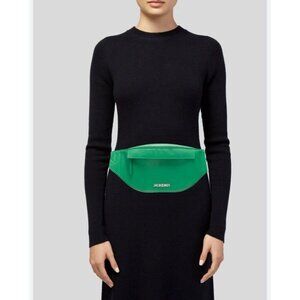 Jacquemus La Banane Meunier Bumbag Belt Bag Kelly Green Crossbody Silver Logo